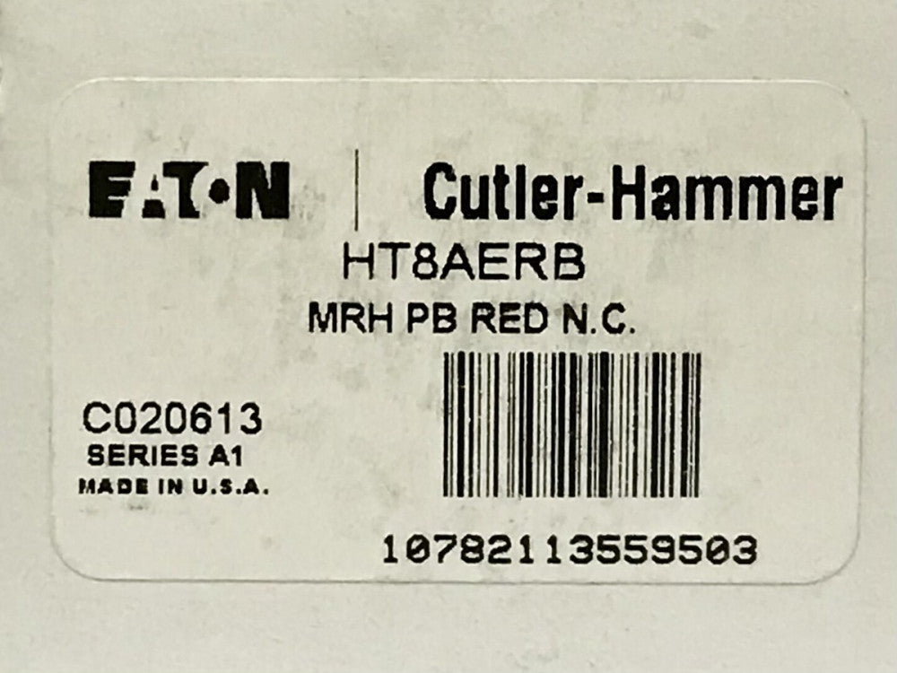 EATON CUTLER HAMMER HT8AERB Red Momentary Pushbutton Mushroom Head
