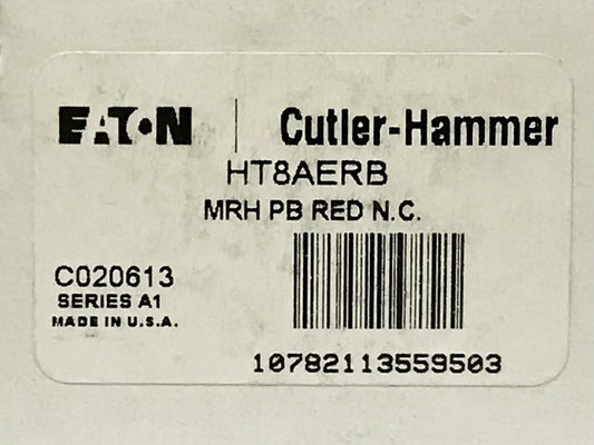 EATON CUTLER HAMMER HT8AERB Red Momentary Pushbutton Mushroom Head