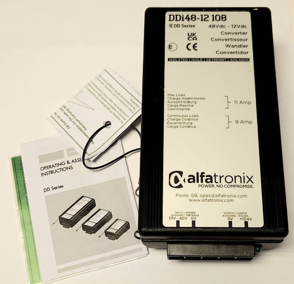 ALFATRONIX DDI48 12108 12-48 VDC 9-10 AMP DD Series DC to DC Converter ISOLATED