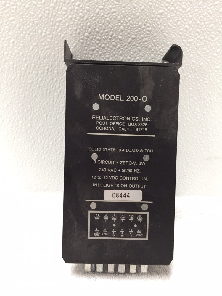RELIALECTRONICS, INC 200-O LOAD SWITCH