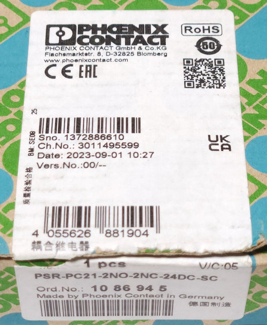 PHOENIX CONTACT PSR PC21 2 NO 2 NC 24DC SC Type PSR Safety Relay Module 24 VDC 1