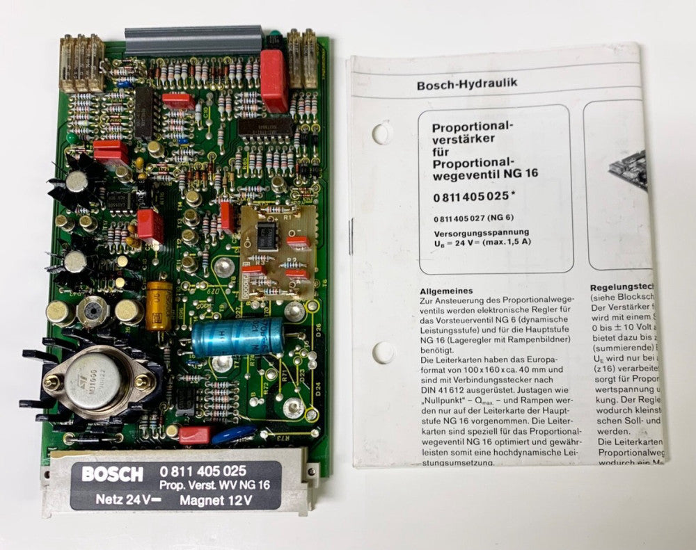 BOSCH 0 811 405 025 Hydraulic Proportional Value Control Module Netz 24 VDC 0811