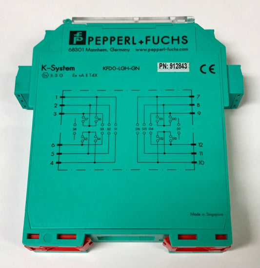 PEPPERL FUCHS K System KFDO LGH GN 912843 Safety Barrier Place Holder Module 
