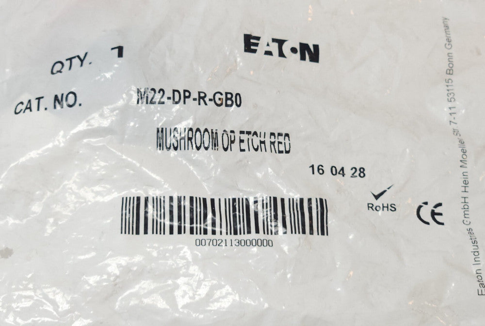 EATON M22 DP R GB0 RED Mushroom Head STOP Momentary E-STOP Button
