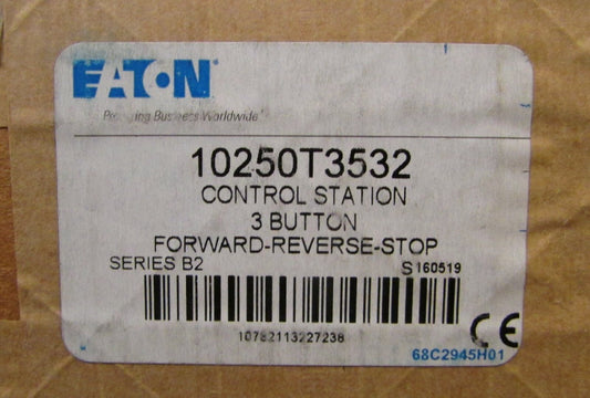EATON CUTLER HAMMER 10250T3532 FORWARD STOP REVERSE Push Button Control Station 