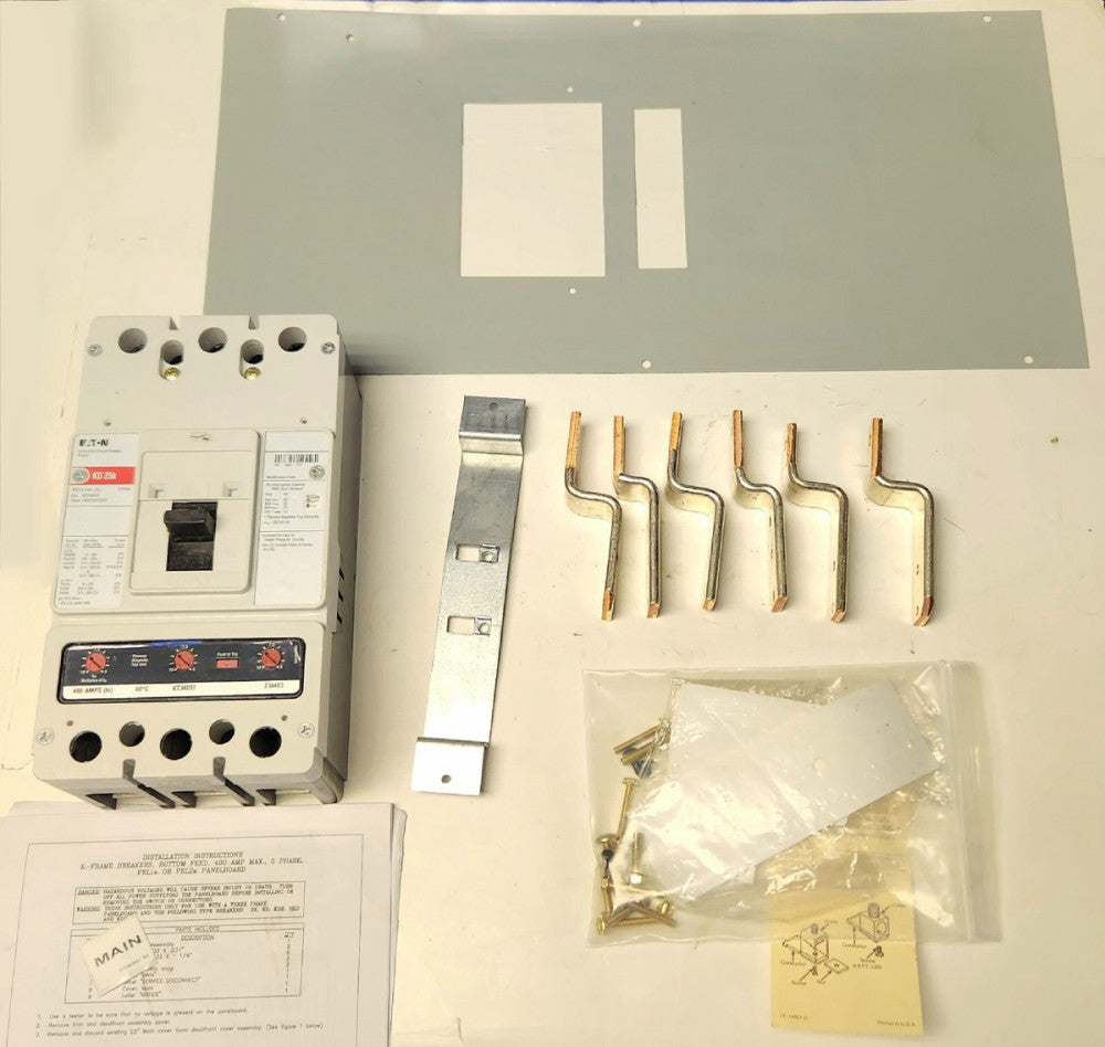 EATON BKKD400 3 Pole 400 AMP KD3400 Main Breaker Panel Kit Type KD W/ Cover