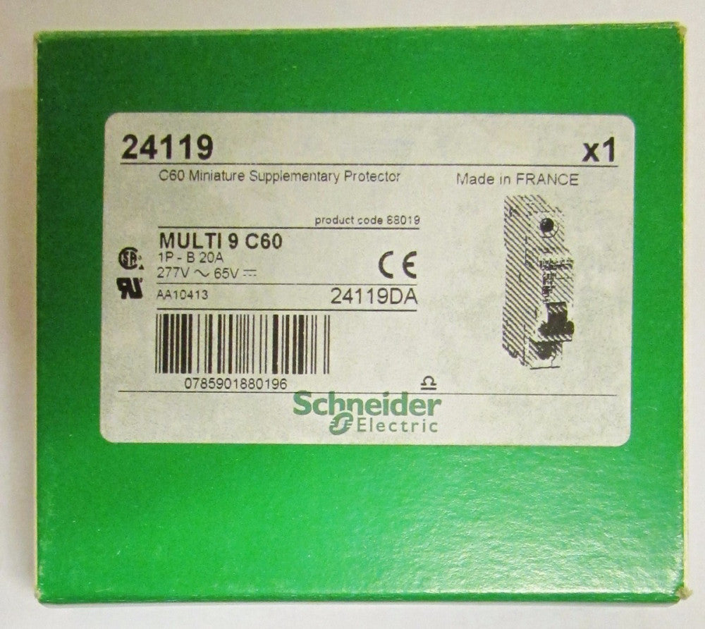 SCHNEIDER ELECTRIC 24119 Multi9 C60 Supplementary Protector Breaker 24119DA 