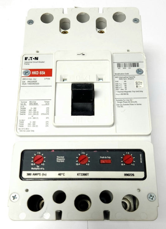 EATON CUTLER HAMMER HKD3300 3 Pole HKD3400F KT3300T TRIP UNIT Type HKD