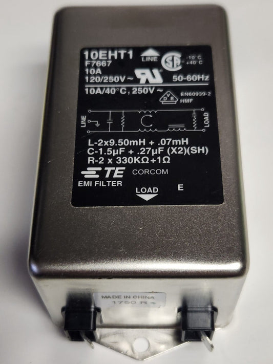 TE CONNECTIVITY 10EHT1 F7667 10 A 120 250 Volt EMI Filter 10 AMP