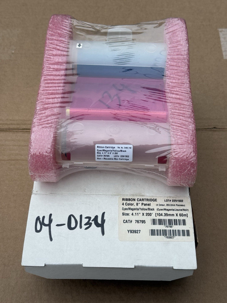Brady 76795 4 Color - Cyan/Magenta/Yellow/Black Ribbon Cartridge 4.11" x 200'