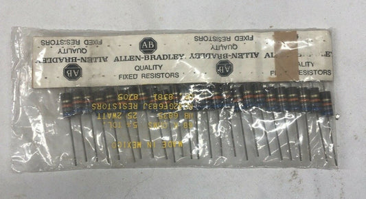 RC42GF683J ALLEN-BRADLEY AXIAL LEADED FIXED RESISTOR 2W 5% 68000 ohm - 25 pcs