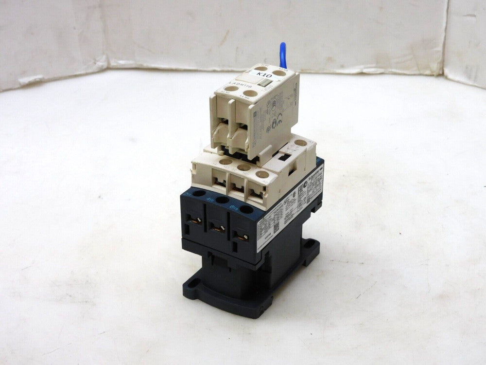 SCHNEIDER ELECTRIC LC1D12 CONTACTOR 120V 50/60Hz W/ LADN11G AUXILIARY CONTACT