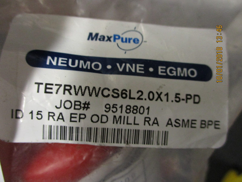 TE7RWWCS6L2.0X1.5-PD Maxpure 2x1-1/2x2 Short Tee, T316L SS BRAND NEW!