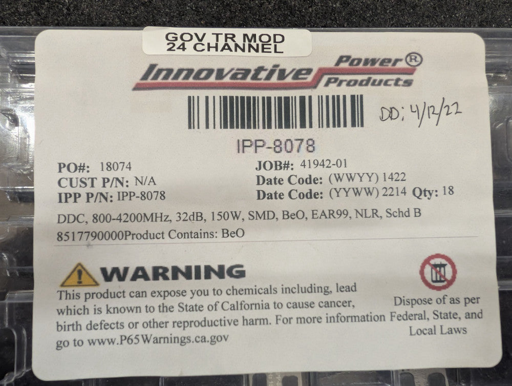 New, Innovative Power, IPP-8078, SMD COUPLER, DDC, 800-4200MHZ 150W