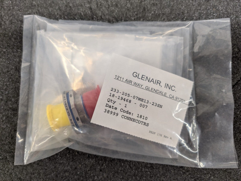 New, Glenair, 233-205-07ME13-23SN, Circular MIL Spec Connector