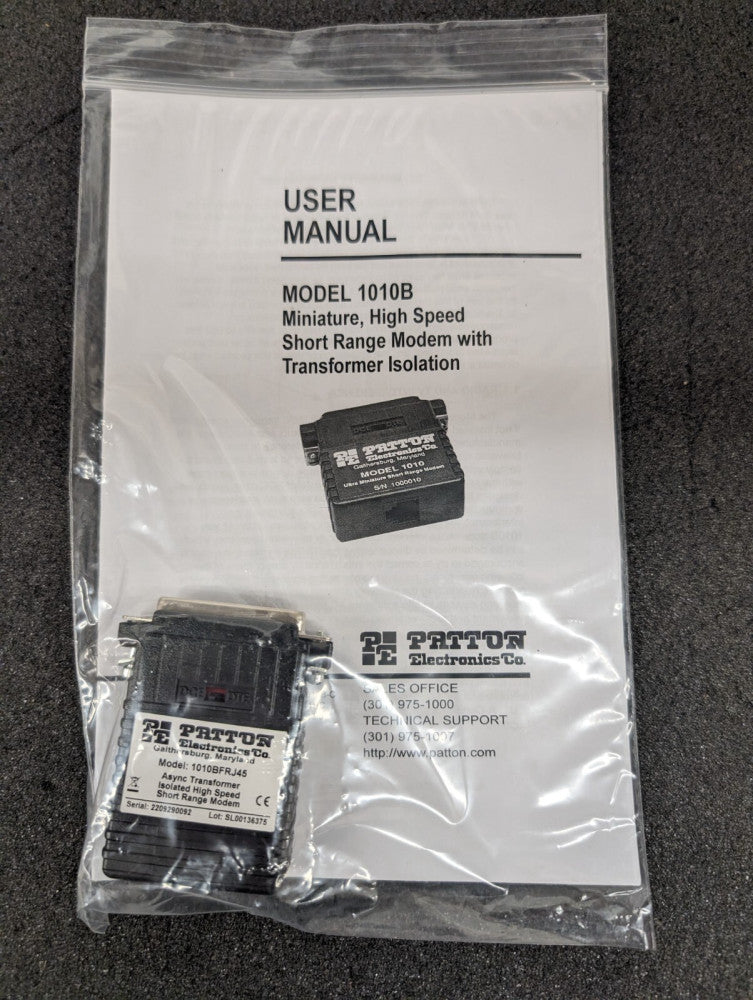 New, Patton Electronics, 1010BFRJ45, Async, 4-wire, transformer isolated short