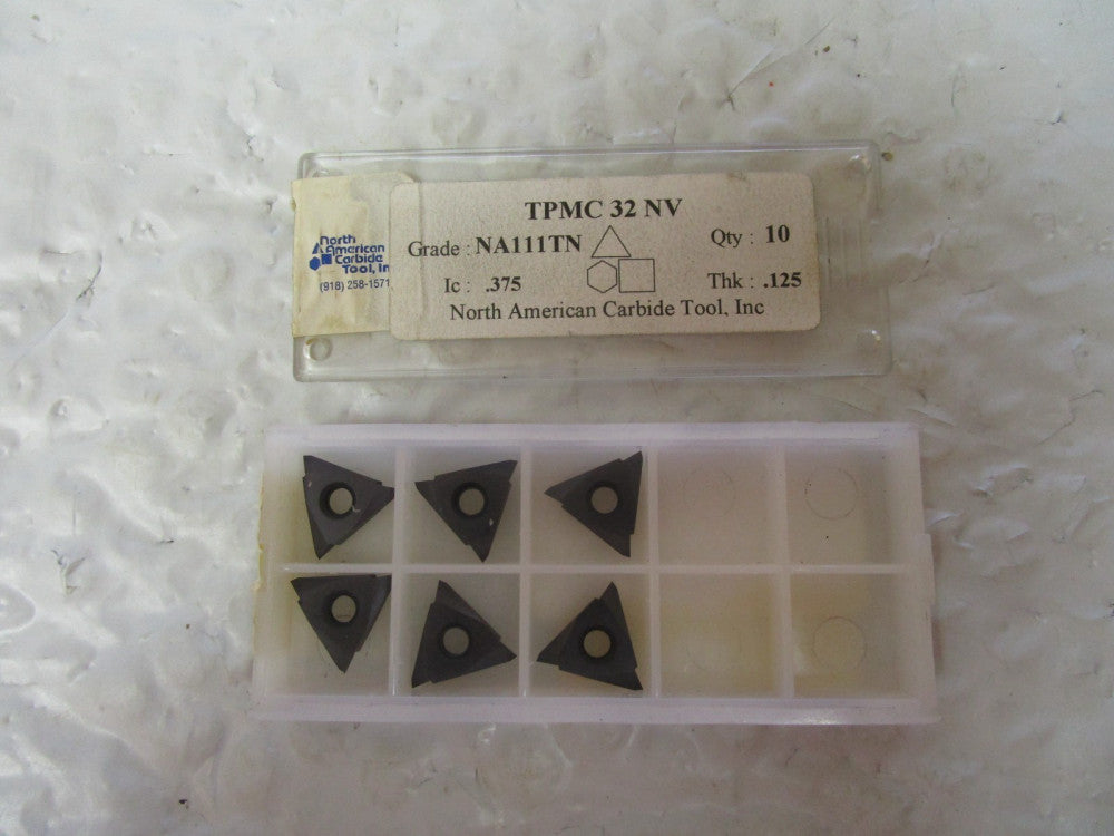 Lot Of 6 North American NA111TN Carbide Inserts TPMC 32 NV