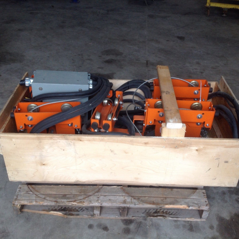 Gleason Reel Festoon System. Type PDQ-450 X 5 Pcs. With Wire And Control Box.