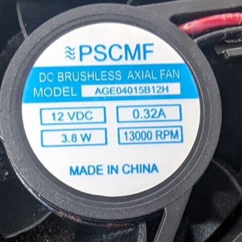 New, PSC, AGE04015B12H, DC AXIAL FAN, 12V, 0.32A, 3.8W, 13000RPM