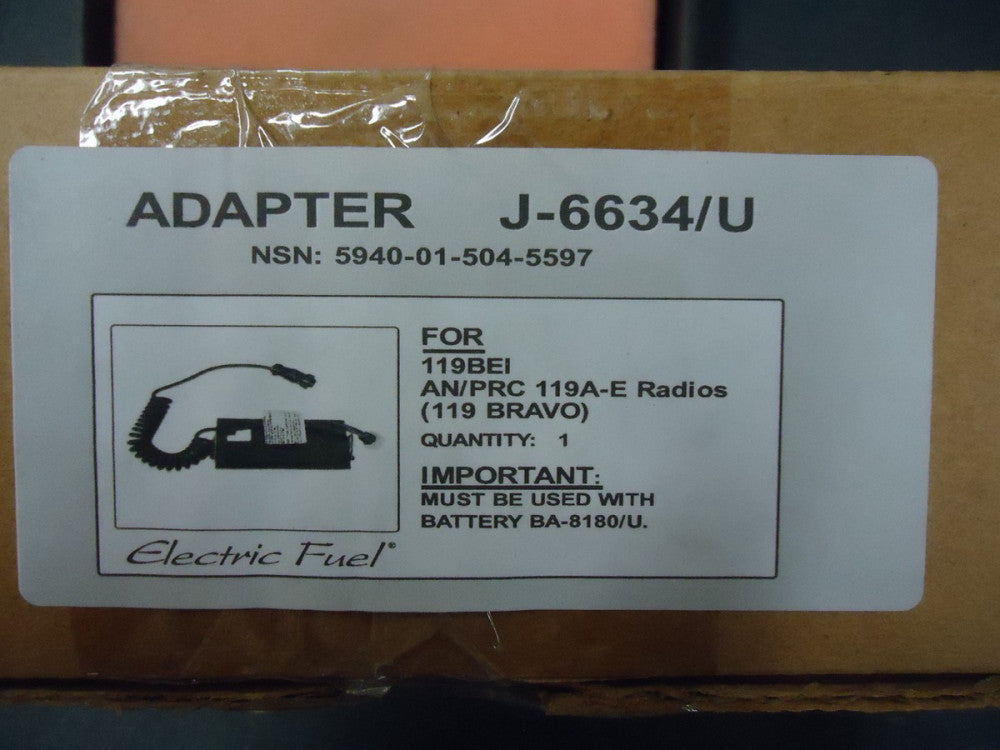 J-6634/U Electric Fuel Cable AN/PRC-119 A-E Radio Power NEW!