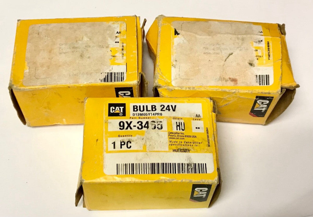 LOT OF 3 CATERPILLAR CAT 9X 3465 HeadLight Lamp Bulb 24 VDC GE 75/70W 50450U H4