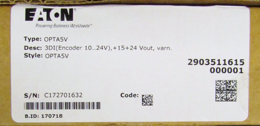 EATON CUTLER HAMMER OPTA5V 3DI Encoder Drive Control Module 10-24V 