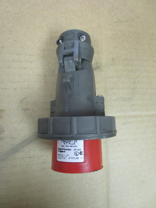 PASS & SEYMOUR LEGRAND 4 WIRE PLUG PS420P7-W 20A 3 PH 480Vac 3P 4W