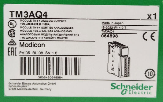 SCHNEIDER ELECTRIC MODICON TM3AQ4 Module TM3-4 Analog Output Module 064898