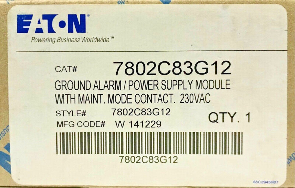 EATON Digitrip 520M TRIP Unit Ground Alarm 230VAC Power Supply Module 7802C83G12
