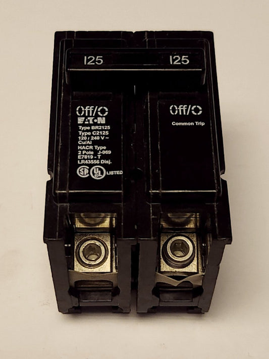 EATON CUTLER HAMMER BR2125 C2125 2 Pole 125 AMP Type BR Circuit Breaker