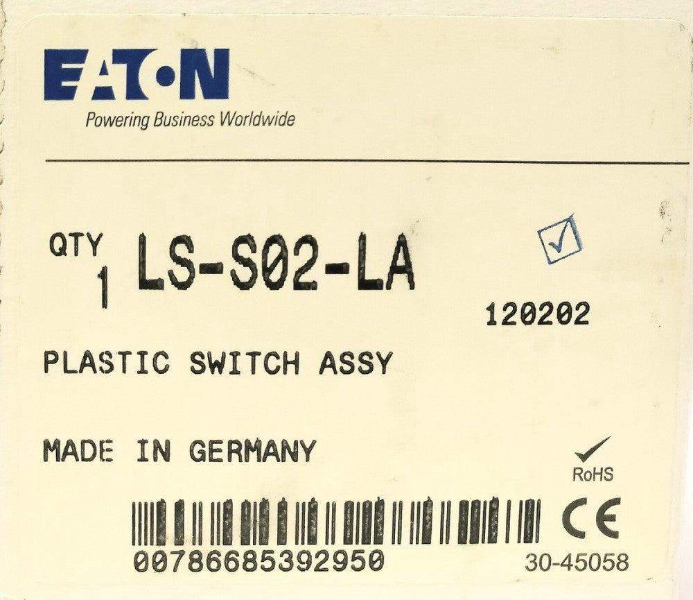 EATON LS S02 LA Plastic Body Limit Switch Body Assembly Roller Lever Action