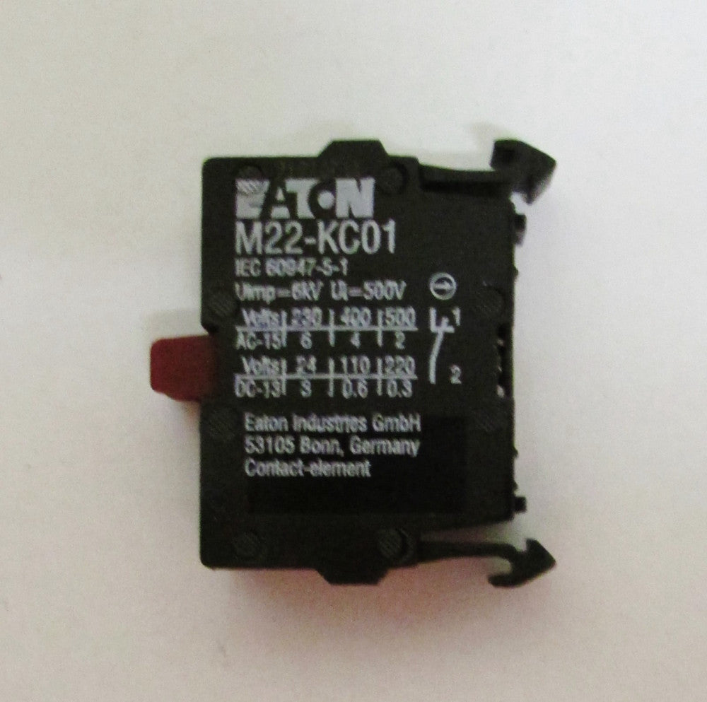 EATON KLOCKNER MOELLER M22-KC01 NC Contact Block M22 KC01