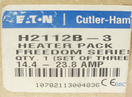 EATON CUTLER HAMMER H2112B 3 Thermal Overload Relay Heater Pack H2112B-3
