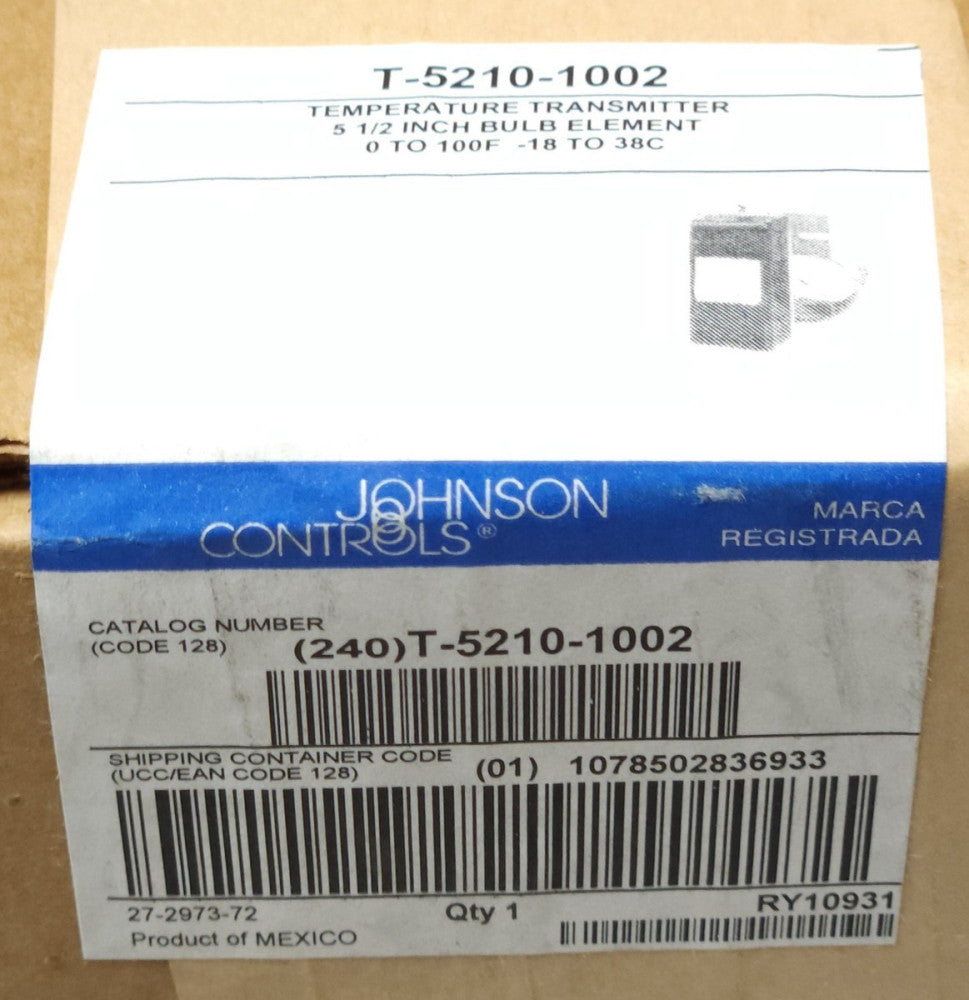 JOHNSON CONTROLS 240 T 5210 1002 Temperature Transmitter Controller 5 1/2" Inch