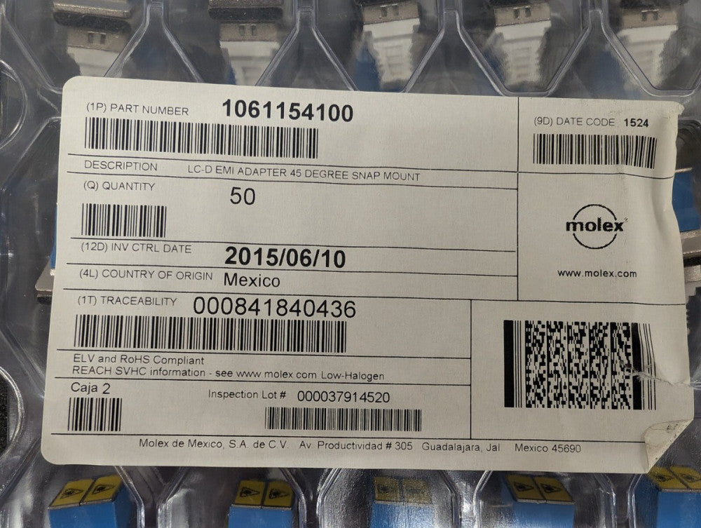 New, Molex, 106115-4100, CONN COUPLER RCPT LC-LC DUPLEX