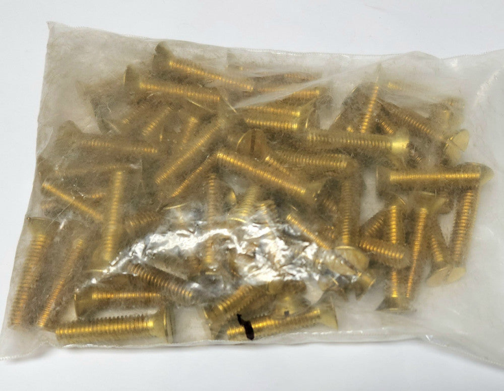 BAG OF 57 01RF3/8X1-3/4 BRASS MACHINE SCREW 3/8-16X1-3/4" FLAR Slotted SL M/S