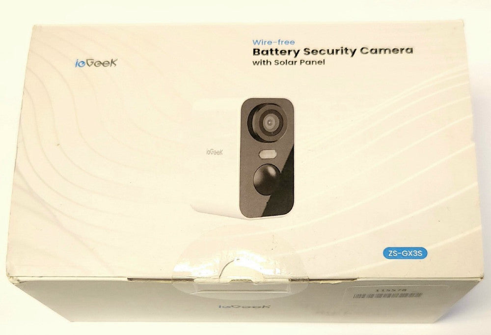 SEALED IE GEEK ZS GX3S Wire Free Solar and Battery Security CAMERA WHITE