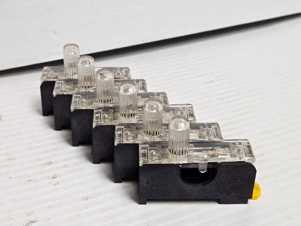 LOT OF 6 SYE RAIL MOUNT FUSE HOLDER SF-111A SF-110 500V 10 A AMP - USED