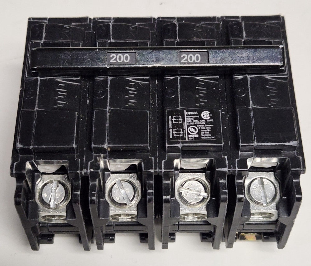 SIEMENS EQ9685 4 Pole 200 AMP Type EQ EQ-P Main Circuit Breaker