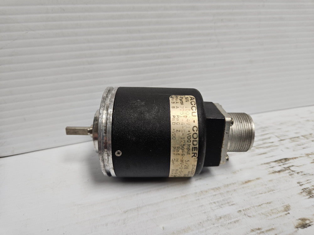 Accu-coder Encoder 725I-4-S-1250-R-HV-1-S-1-EX-Y-N 725I4S1250RHV1S1EXYN - used