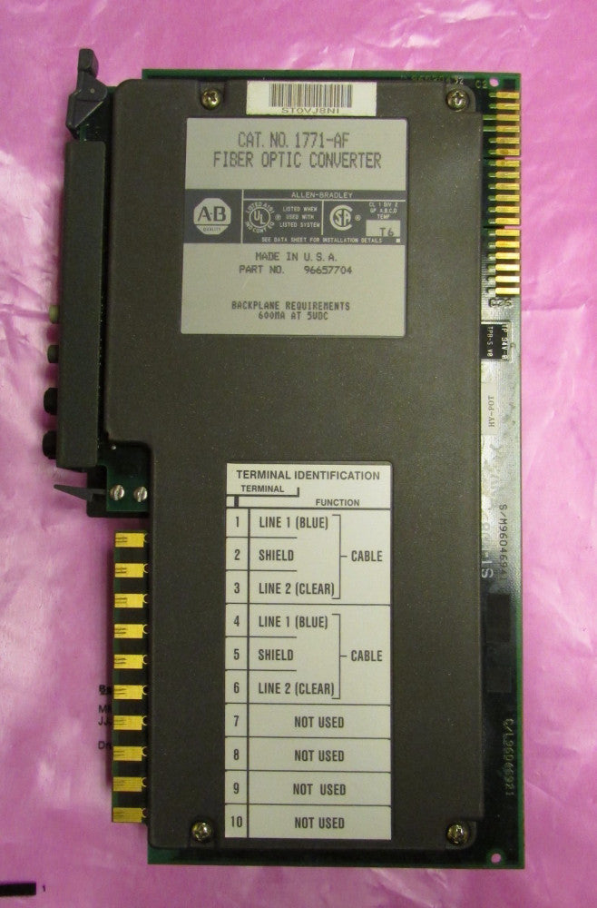 ALLEN BRADLEY 1771 AF Fiber Optic Converter 1771-AF