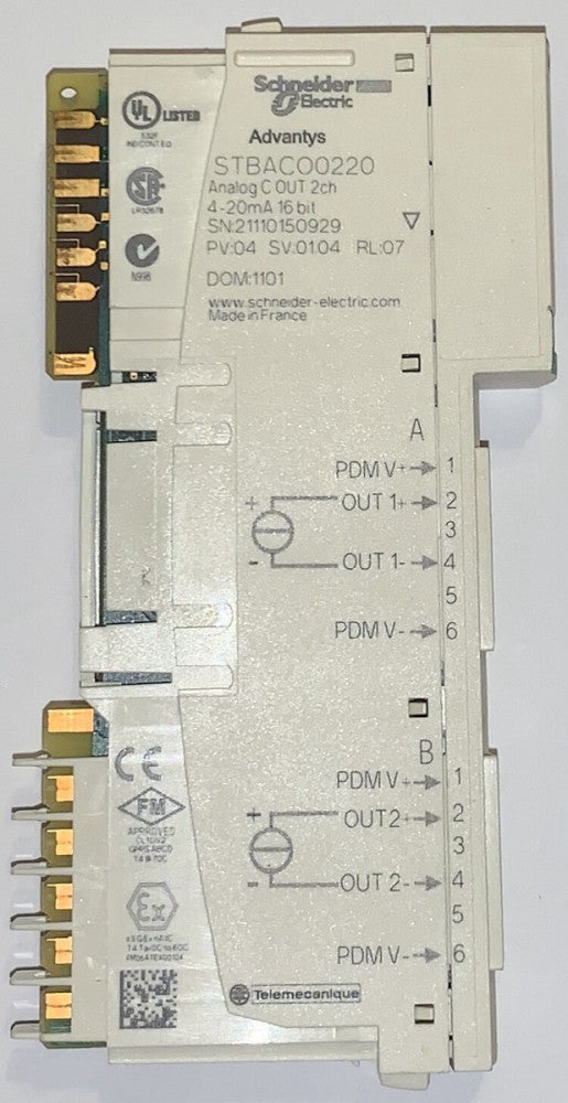 SCHNEIDER ELECTRIC STBACO0220 Analog Output Module AC00220 