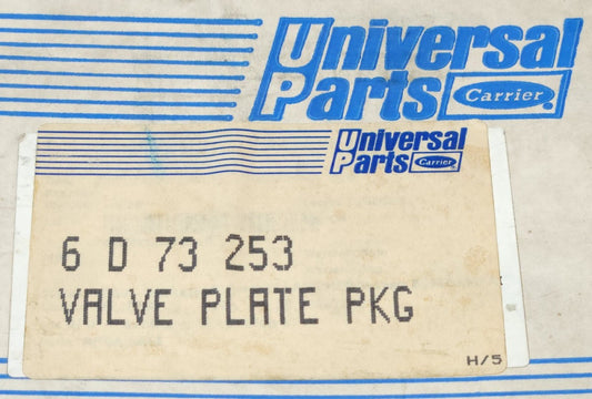 CARRIER 6 D 73 253 Valve Plate PKG With Gasket and Valve SVCE 6D 48 1072 C5 Shim
