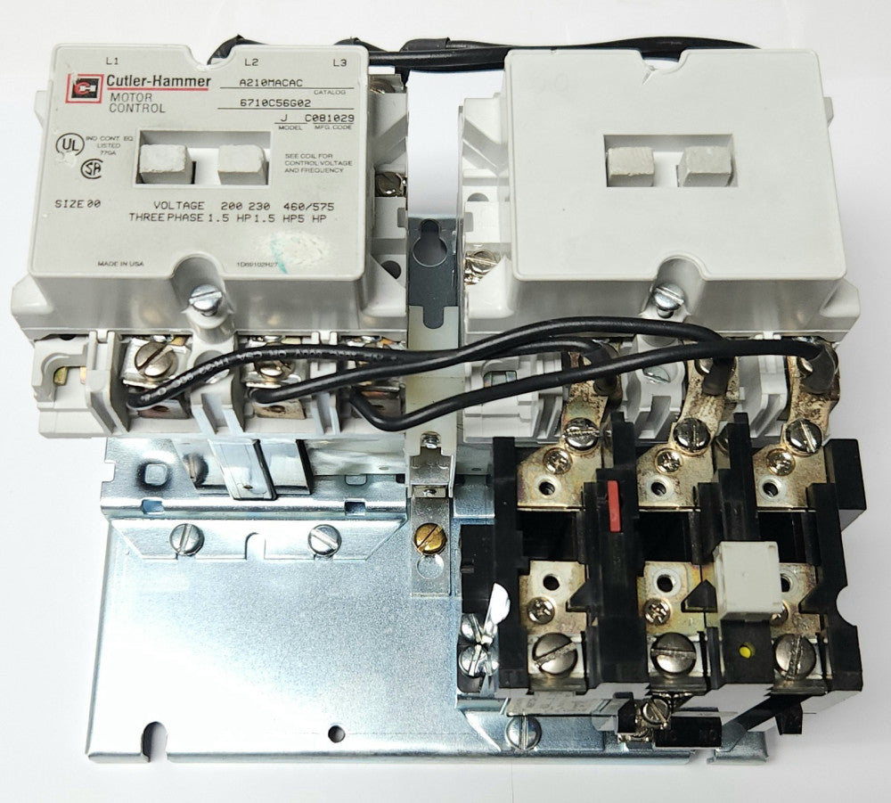 EATON CUTLER HAMMER A210MACAC Size 00 Reversing Starter 120 VAC