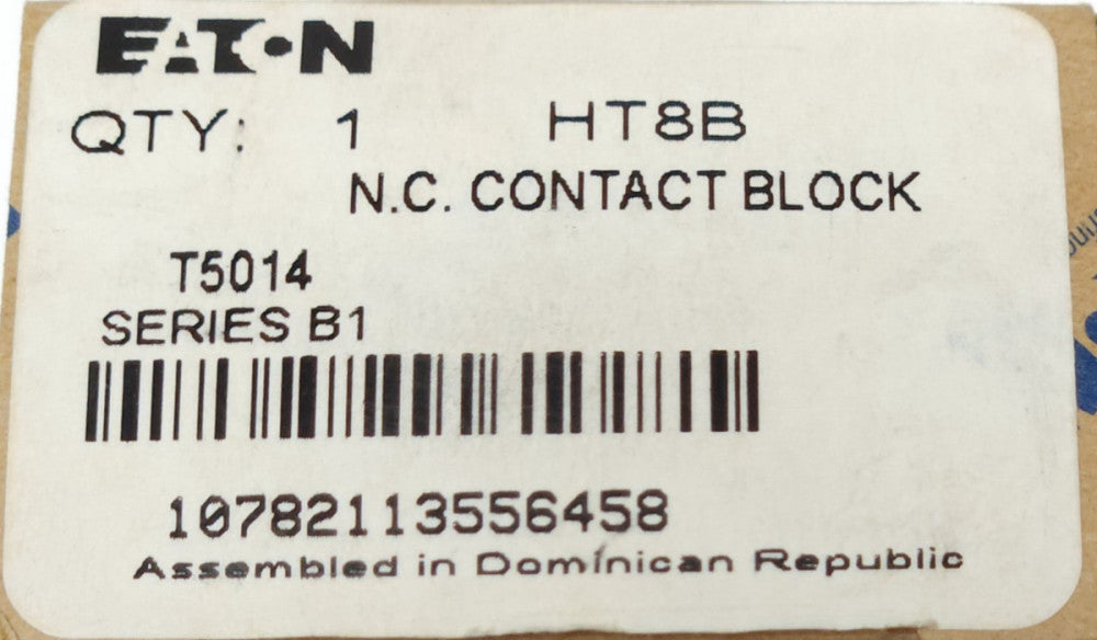 EATON CUTLER HAMMER HT8B NC Pushbutton Contact Block