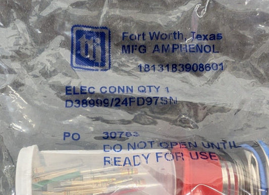 New, Amphenol, D38999/24FD97SN, Circular MIL Spec Connector 12P RCPT SZ 15 SKT