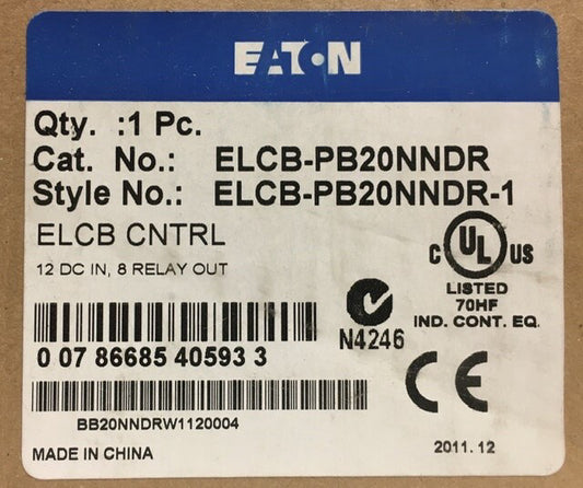 EATON ELCB PB20NNDR ELCB Logic Control Module 12 DC IN 8 Relay Out