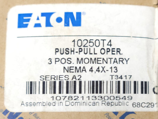 EATON CUTLER HAMMER 10250T4 Push Pull Pushbutton E Stop Operator 3 Position