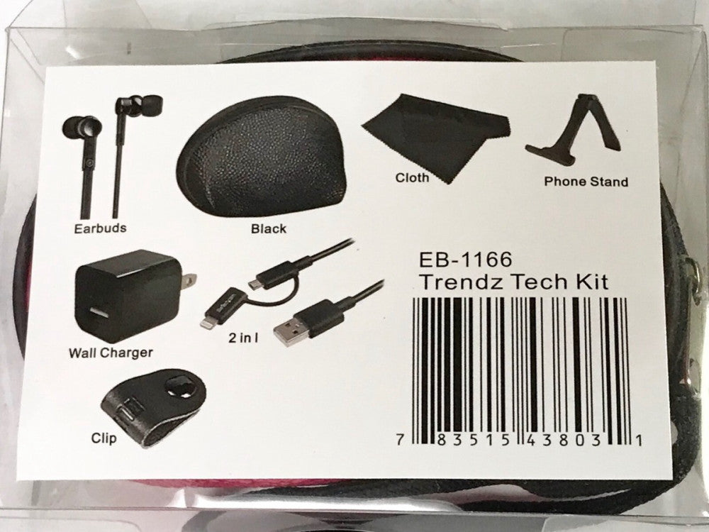 TRENDZ EB-1166 Tech Kit IPhone Charging Kit w/ Accessories EB 1166
