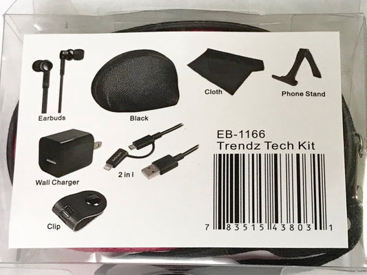 TRENDZ EB-1166 Tech Kit IPhone Charging Kit w/ Accessories EB 1166